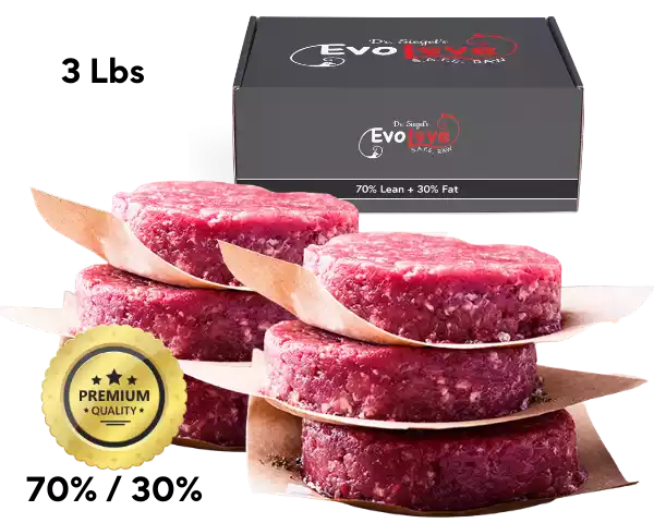 70/30 Raw Pet Food 3 lbs -16 (3 oz) Frozen Raw Sliders (Health Challenged Pets)